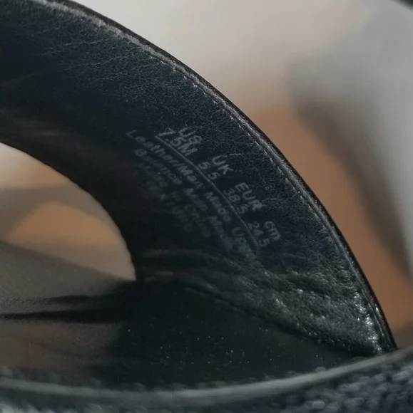 Franco Sarto Black Ankle Strap Open-Toe Wedge 7.5M - Picture 5 of 5